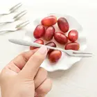 Вилка с двумя зубьями, портативная мини-вилка для фруктов из нержавеющей стали, кухонная посуда для ужина, ресторана