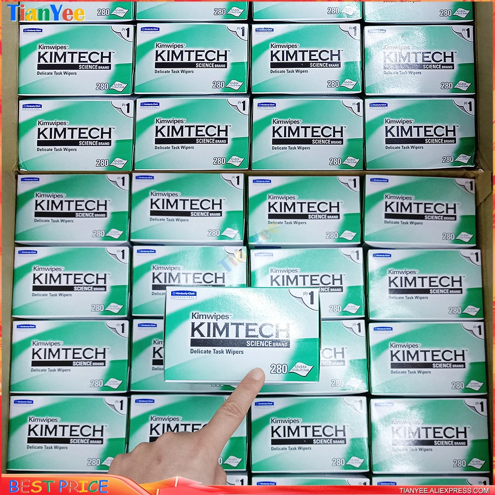 Оптовая цена 280 влажных салфеток KIMTECH Kimwipes волоконная Очищающая бумага