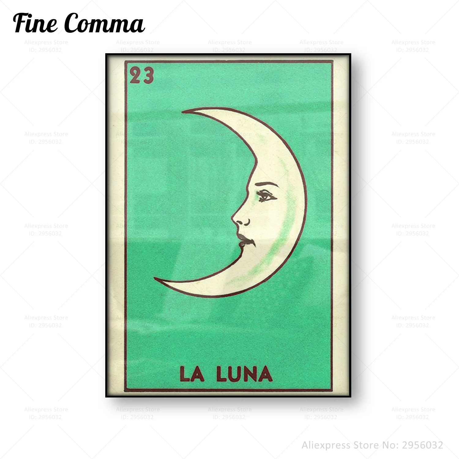ВИНТАЖНЫЙ ПЛАКАТ Oteria La Luna холст с принтом полумесяца настенное искусство