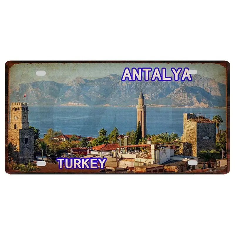 

Металлическая табличка YZFQ Истанбул 30x15 см