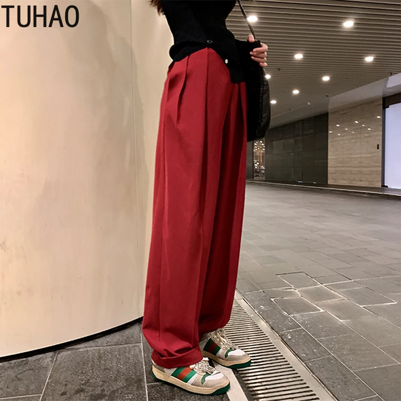 

TUHAO Woman Casual Harem Pants 2020 Spring Summer Fashion Harem Pants High Waist Casual Loose Pants Trousers Elegant Capris WM96