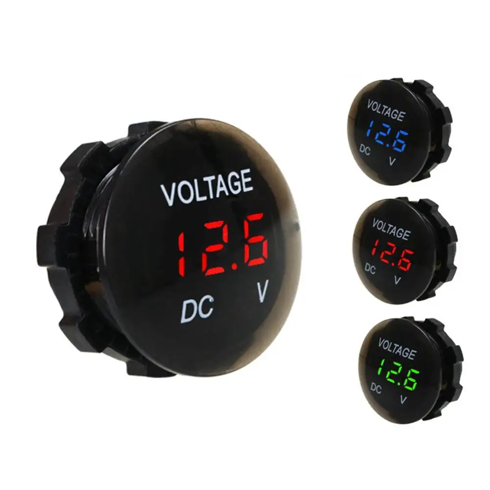 Автомобиль Мотоцикл DC 5V 48V светодиодный Панель цифровой Напряжение метр Батарея