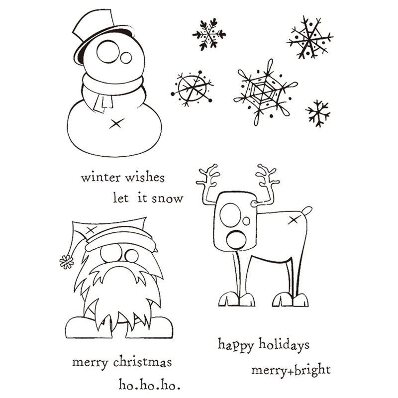 Штампы для скрапбукинга без металлических надписей на Рождество 2021 зимы и