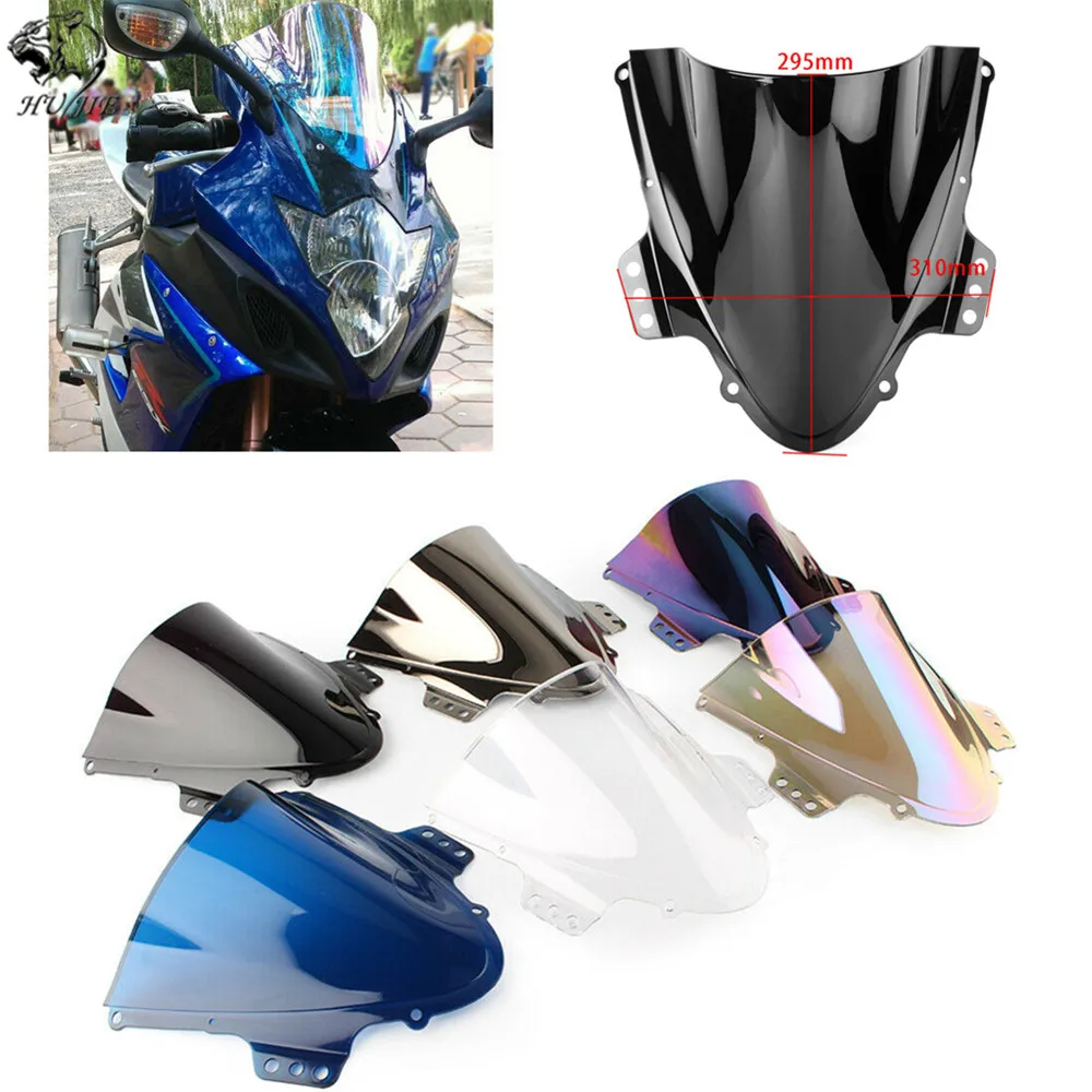 Двойной пузырь мотоцикл лобовое стекло для Suzuki GSXR 1000 GSXR-1000 GSXR1000 K5 K6 2005 2006 05 06