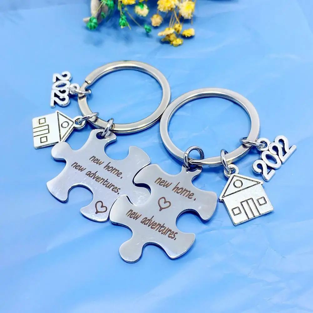 first home keychain 2022 new home new adventures” keychain 2 pcs housewarming keyring gift for new homeowner house moving jewe free global shi