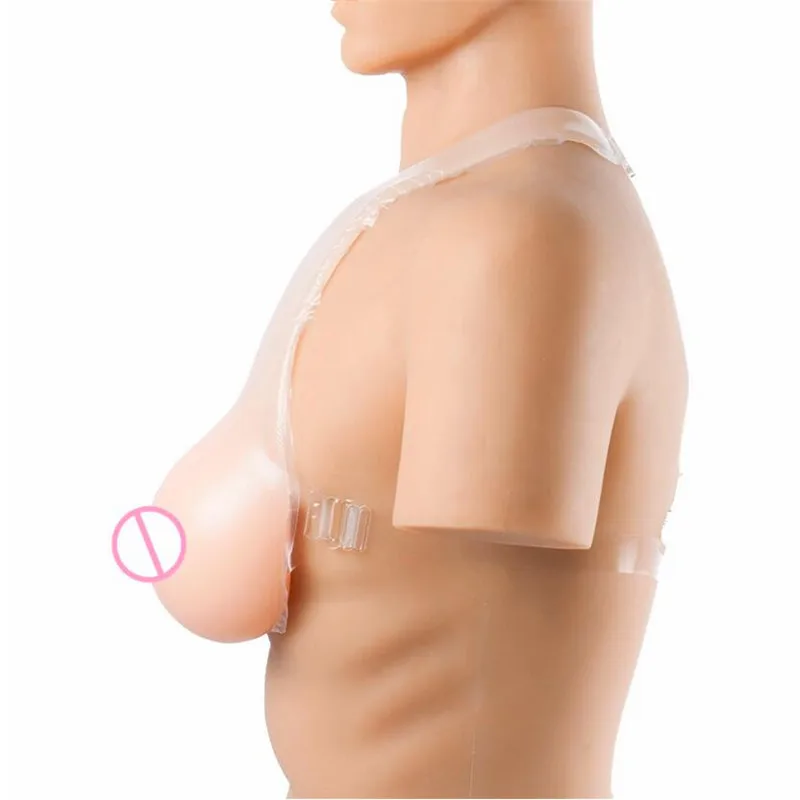 Silicone Breast Forms With Shoulder Straps Cosplay Top 1800g Realistic For Transvestite Drag Queen Crossdresser Shemale Breast