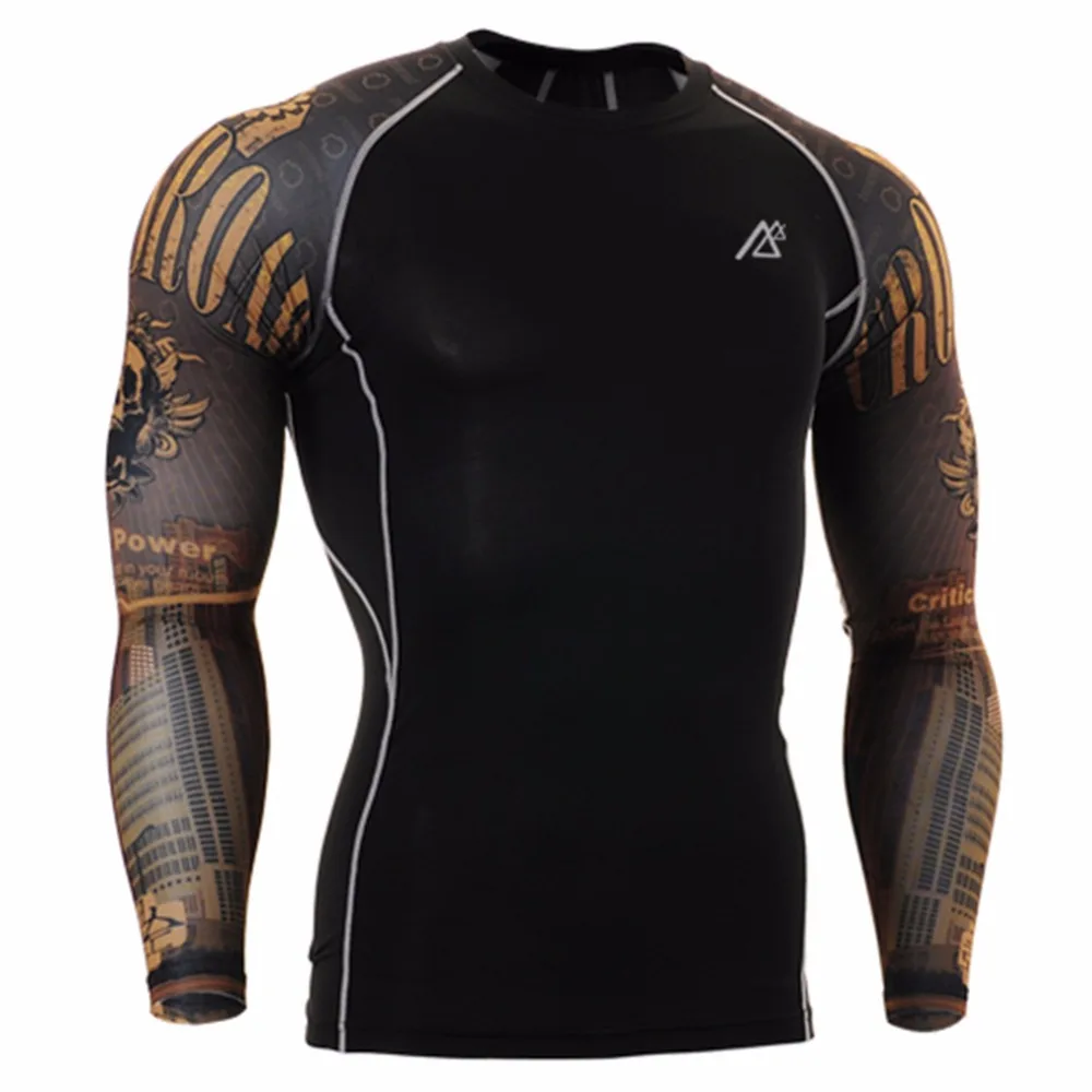 Быстросохнущая футболка для тренажерного зала Рашгард компрессионная