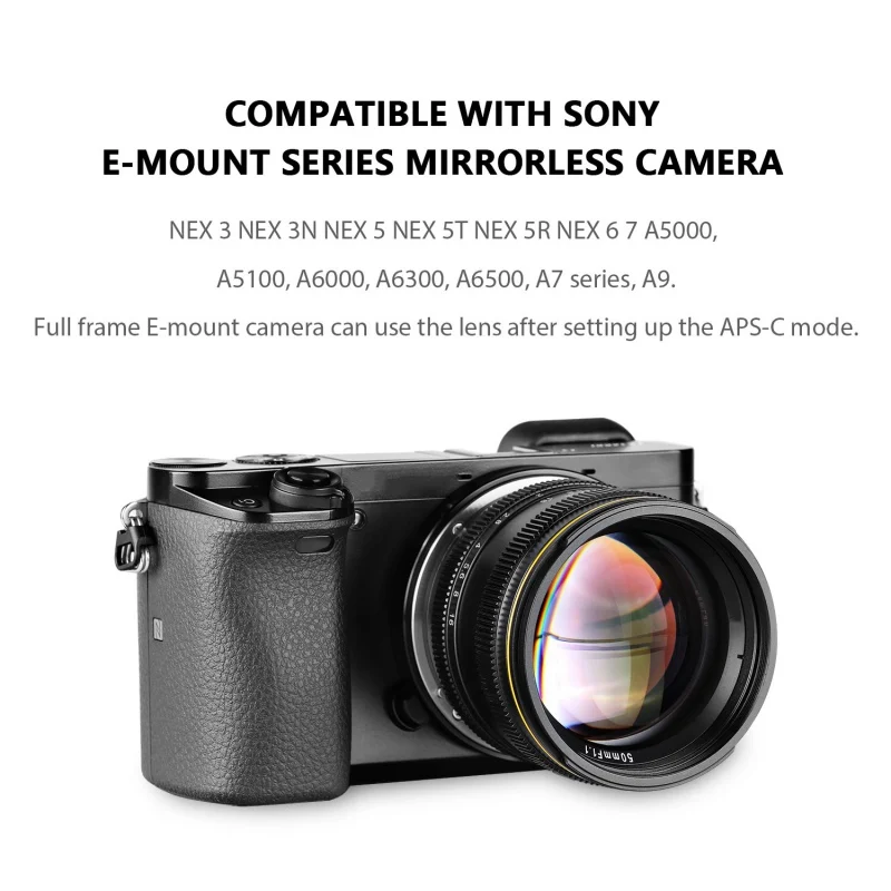 Ручной фокусирующий объектив с большой диафрагмой 50 мм F1.1 для Canon NEX Fuji X M4 Для