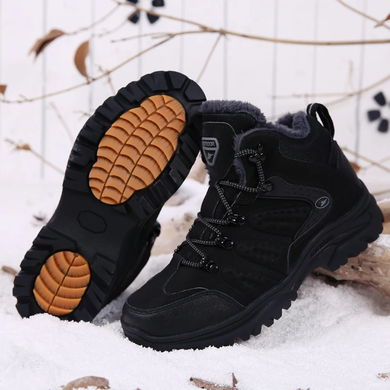 High Top trail Footwear Man Hiking Shoes Waterproof Hunting Nonslip Leather Tourism Mountain Shoes Durable Soft Trekking Sneaker