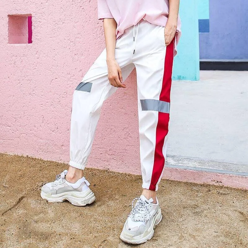 

Шаровары женские, Осенние, с высокой талией и эластичным поясом