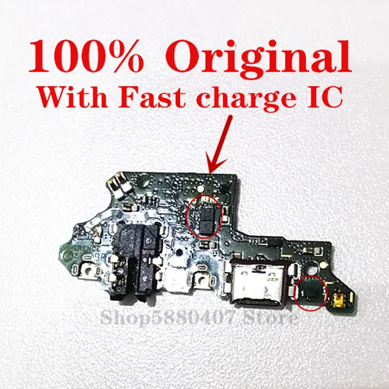

Original Charger Board For Huawei Honor 9X HLK-AL00 USB Charging Port Dock Microphone Earphone Jack Flex Cable Replacement Parts