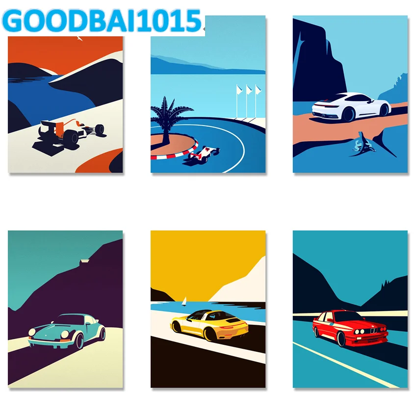 

Скандинавский домашний декор классические 911 автомобили настенное Искусство DIY мозаика наборы для вышивки крестиком 5D алмазная живопись ис...