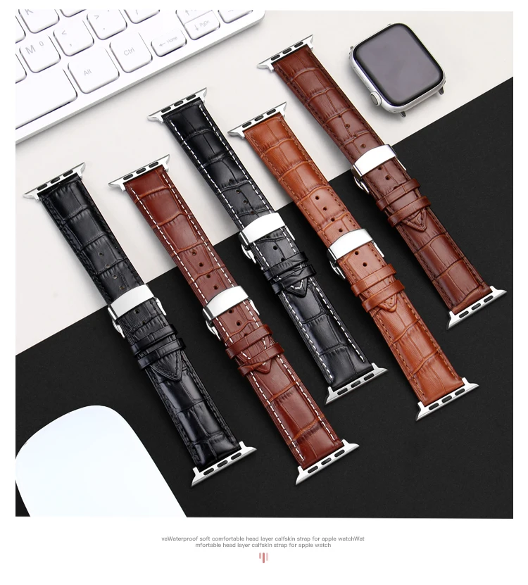Ремешок для часов Carouse из натуральной коровьей кожи для Apple Watch, ремешок 38 мм, 42 мм, серия 4/3/2/1 iwatch, ремешок для Apple Watch, браслет 40 мм, 44 мм