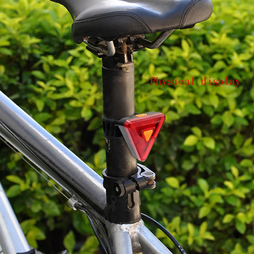 

New Bike Light Waterproof Rear Tail Light LED USB Rechargeable Mountain Bike Cycling Light Triangle Safety Warning Light Hot