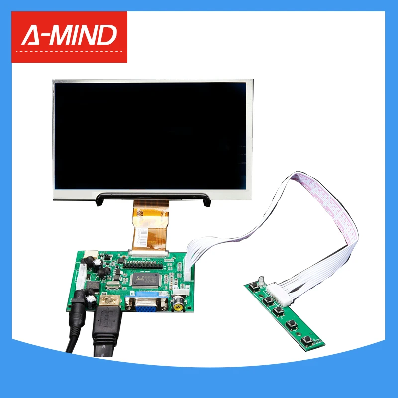 

1024*600 Screen Display LCD TFT Monitor with Remote Driver Control Board 2AV HDMI VGA for Lattepanda,Raspberry Pi Banana Pi