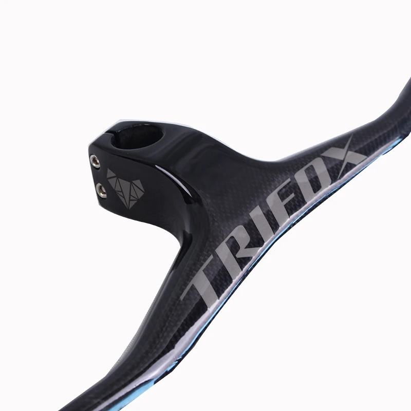 gray TRIFOX MTB велосипедный стояк-17/2 градусов однообразный Интегрированный руль со стержнем 3 к черный матовый 600-800 мм углеродный MTB руль - Цвет: gray