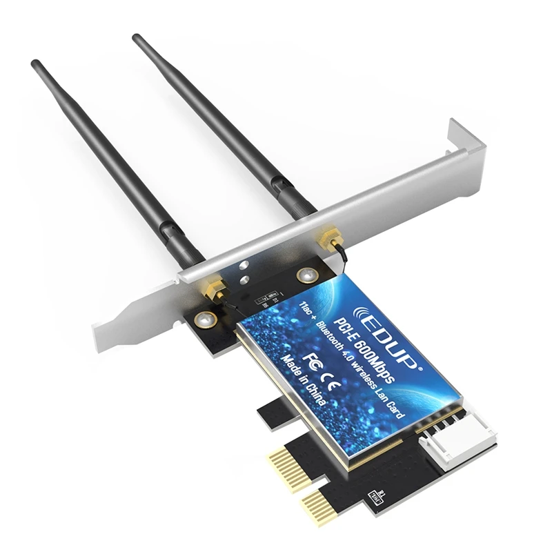 Wi-Fi-карта EDUP PCI-E 600 Мбит/с Bluetooth 4 0 2 ГГц/5 ГГц Двухдиапазонная беспроводная сетевая
