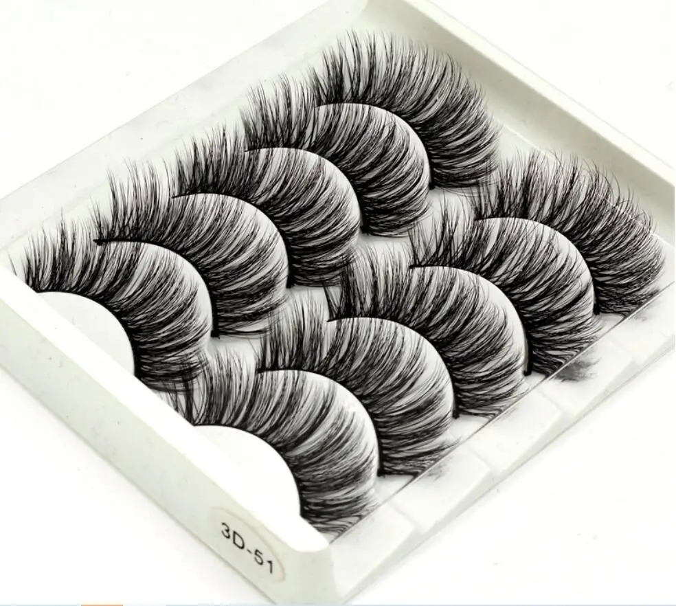 5 пар Роскошные норковые накладные ресницы толстые завитые полноразмерные для