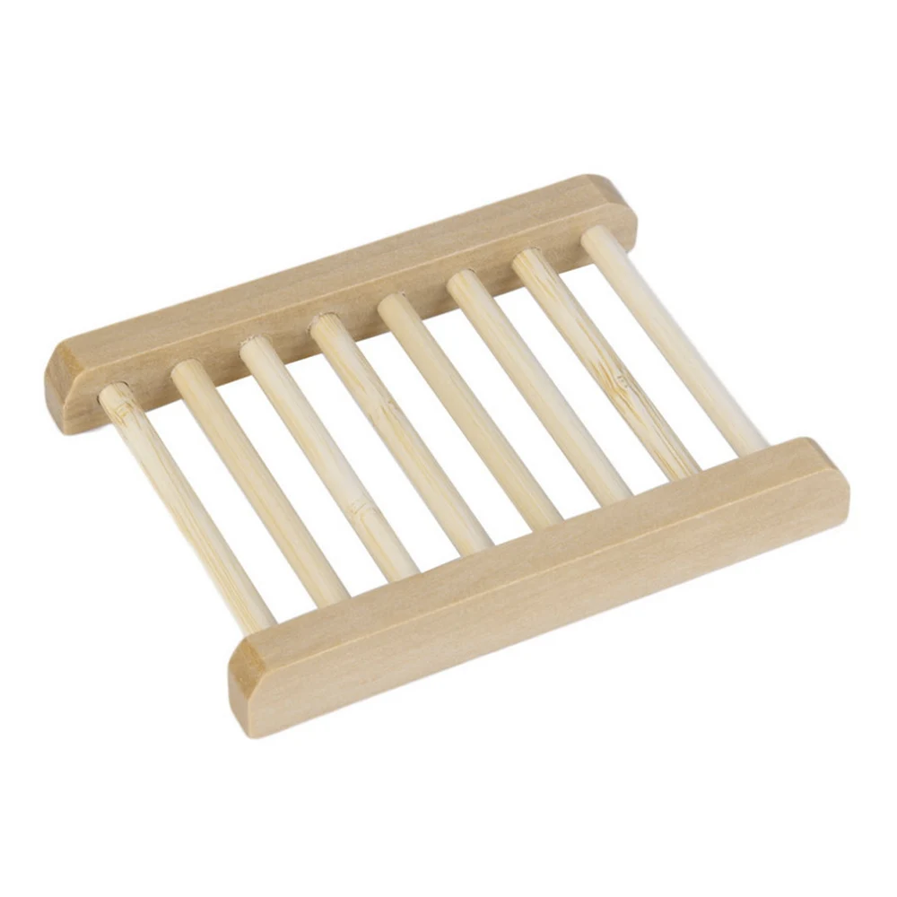 

Soap Tray Holder Natural Wood Keeping Soaps Dry Durable Bathroom not easy deformation 9.3*12*1.6 cm