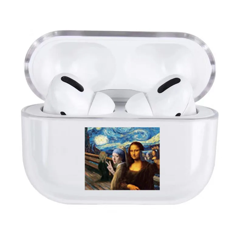 for AirPods Pro 12 Модный чехол с забавным рисунком для Apple Airpods Pro, Роскошный прозрачный защитный чехол для наушников с Bluetooth для air pods 3, Жесткий Чехол - Цвет: for AirPods Pro 12