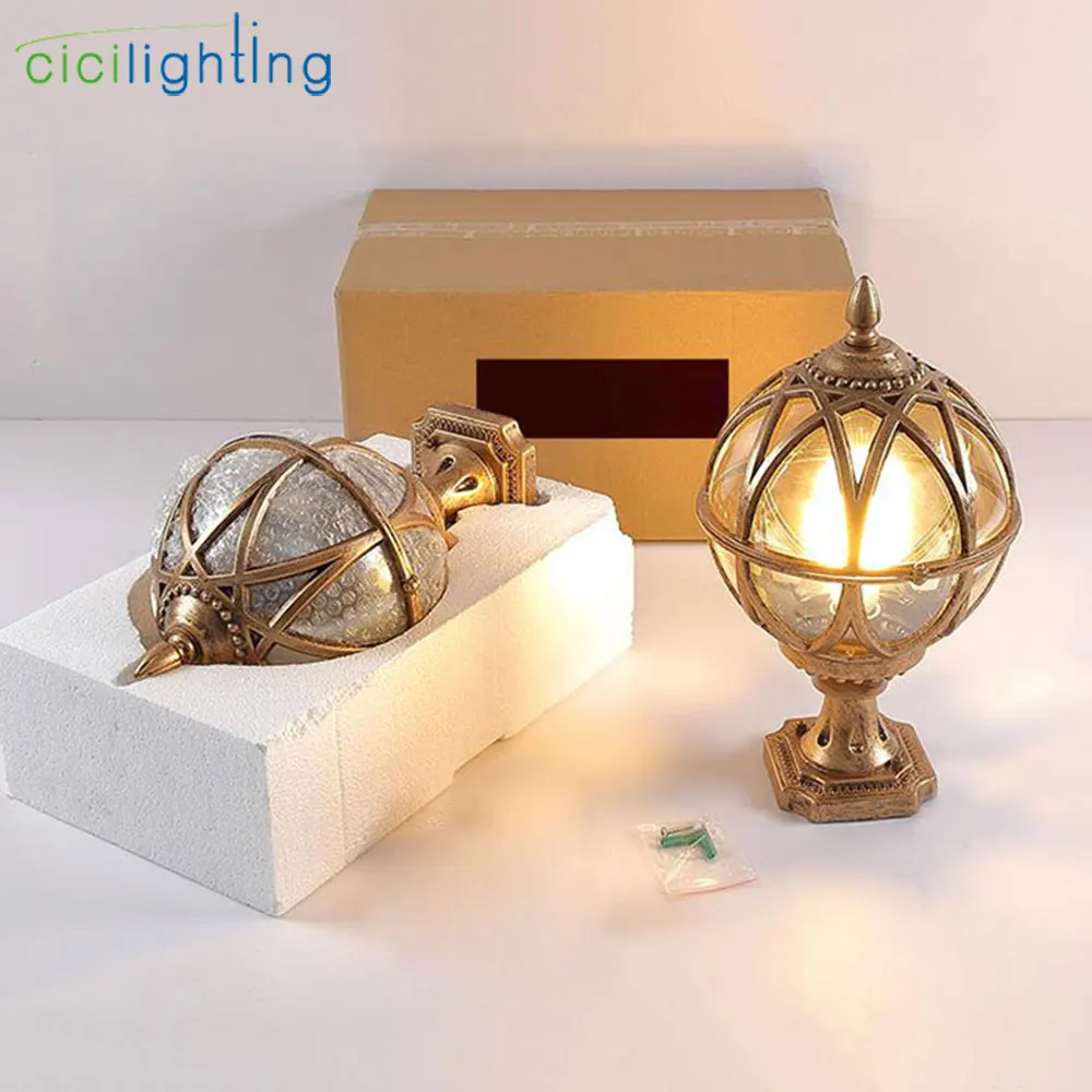 Винтажный уличный фонарь черный деревенский наружный светильник для сада | Лампы