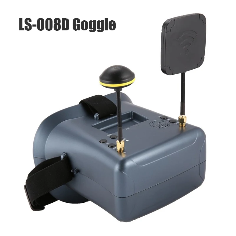 LS 008D 480*800 HD 4 3 дюймов ЖК дисплей 5 8 ГГц 40CH разнообразие FPV очки с DVR 2000mA Батарея для