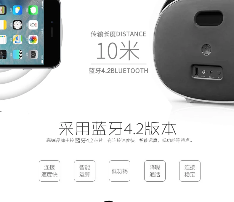 Bluetooth smart speaker can plug in card U disk subwoofer portable home outdoor audio | Инструменты