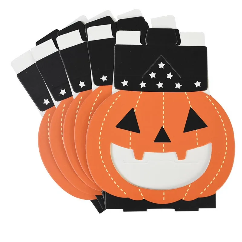 

8pcs Halloween Candy Bags DIY Pumpkin Boxes Kids Favor Trick Or Treat Bag for Halloween Party Decoration Gift Package Supplies