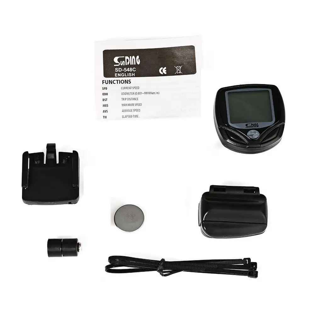 

Computer With LCD Digital Display Wired MTB Bike Cycling Odometer Stopwatch Speedometer Watch Digital Rate for Cycling