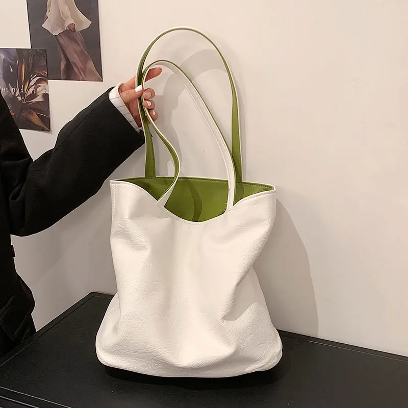 

European and American Casual Ladies Large-capacity Artificial Soft Leather Underarm Tote Bag2021new Net Red Fashion Shoulder Bag