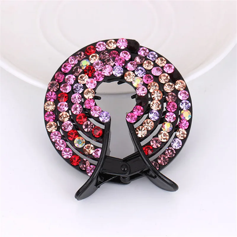 

1 Piece Colorful Shiny Rhinestone Hair Claws Horsetail Clips For Girls Women Crystal Hairgrips Hair Crabs Headwear Accessories