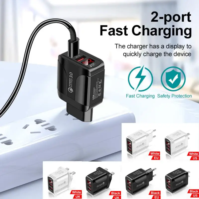 Быстрое зарядное устройство с цифровым дисплеем штепсельная вилка стандарта США