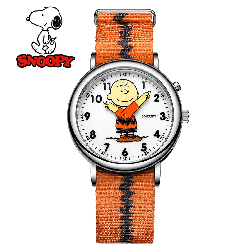 Оригинальные детские повседневные модные часы ведущей марки Snoopy для мальчиков Grl