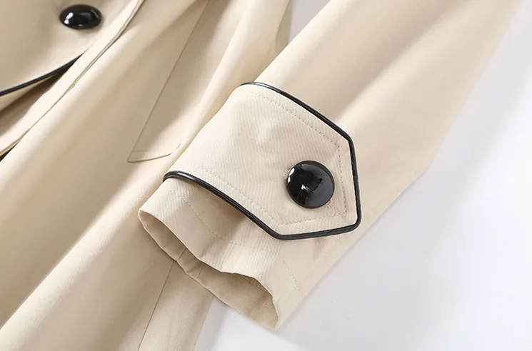 

2020 New Fashion Women's Casual Coat Vintage Runway High Quality Long Trench Autumn Winter Windbreaker Outerwear Female