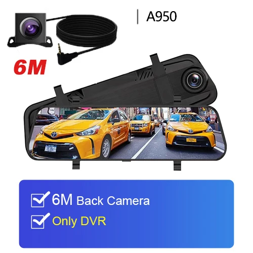 Stream DVR NO Card 4G Dash Cam Android 10 дюймов поток медиа зеркало автомобиля зеркало заднего вида автомобиля Dvr ADAS супер ночного видео рекордер FHD двойной 1080P - Название цвета: Stream DVR NO Card