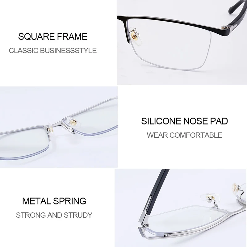 Компьютерные очки VEGOOS мужские квадратные с защитой от синего излучения в деловом