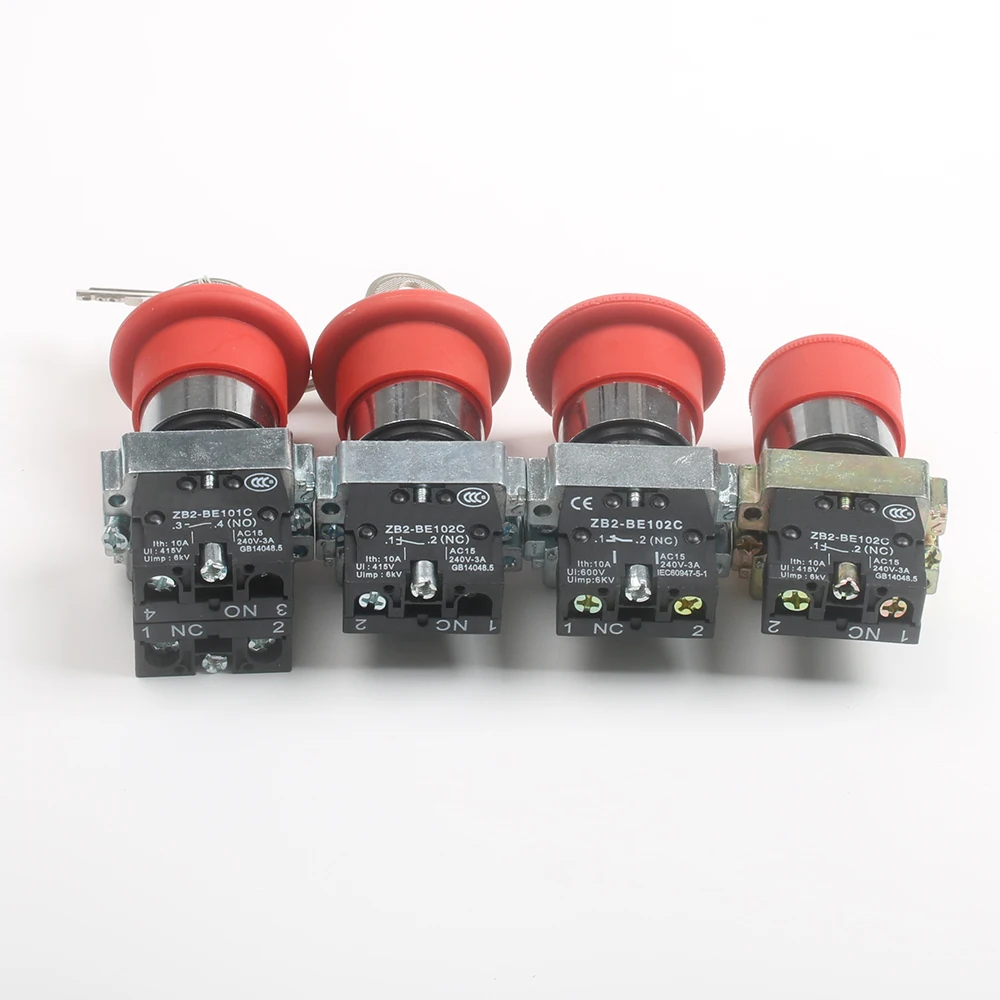 XB2 BS142 BS145 BS442 BS542 1NC/1NO1NC ключ аварийной остановки поворотный кнопочный переключатель 2 положения