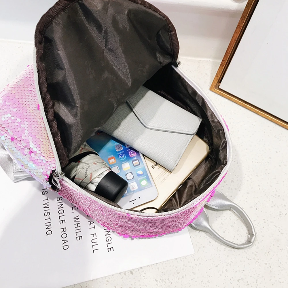 Женские модные блестящие рюкзаки с пайетками большой емкости сумки сенсорная