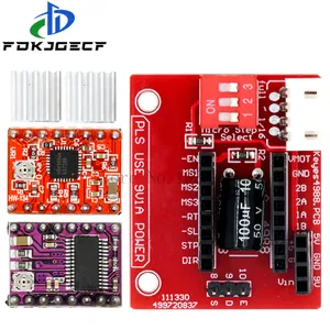 3D Printer A4988 DRV8825 Stepper Motor Driver Control Panel Board Expansion Board + A4988 / DRV8825