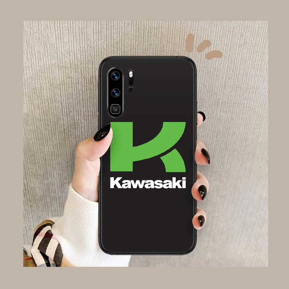 

Kawasakis moto Phone Case Cover Hull For Huawei P8 P9 P10 P20 P30 P40 Lite Pro Plus smart Z 2019 black Bumper Fashion Funda