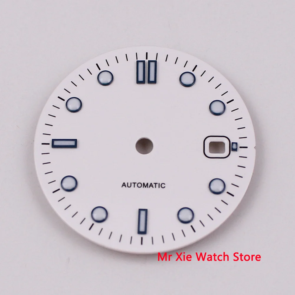 31mm sterile white watch Dial eta 2836/2824 2813/3804 Miyota 8215 821A 82 Series movement |