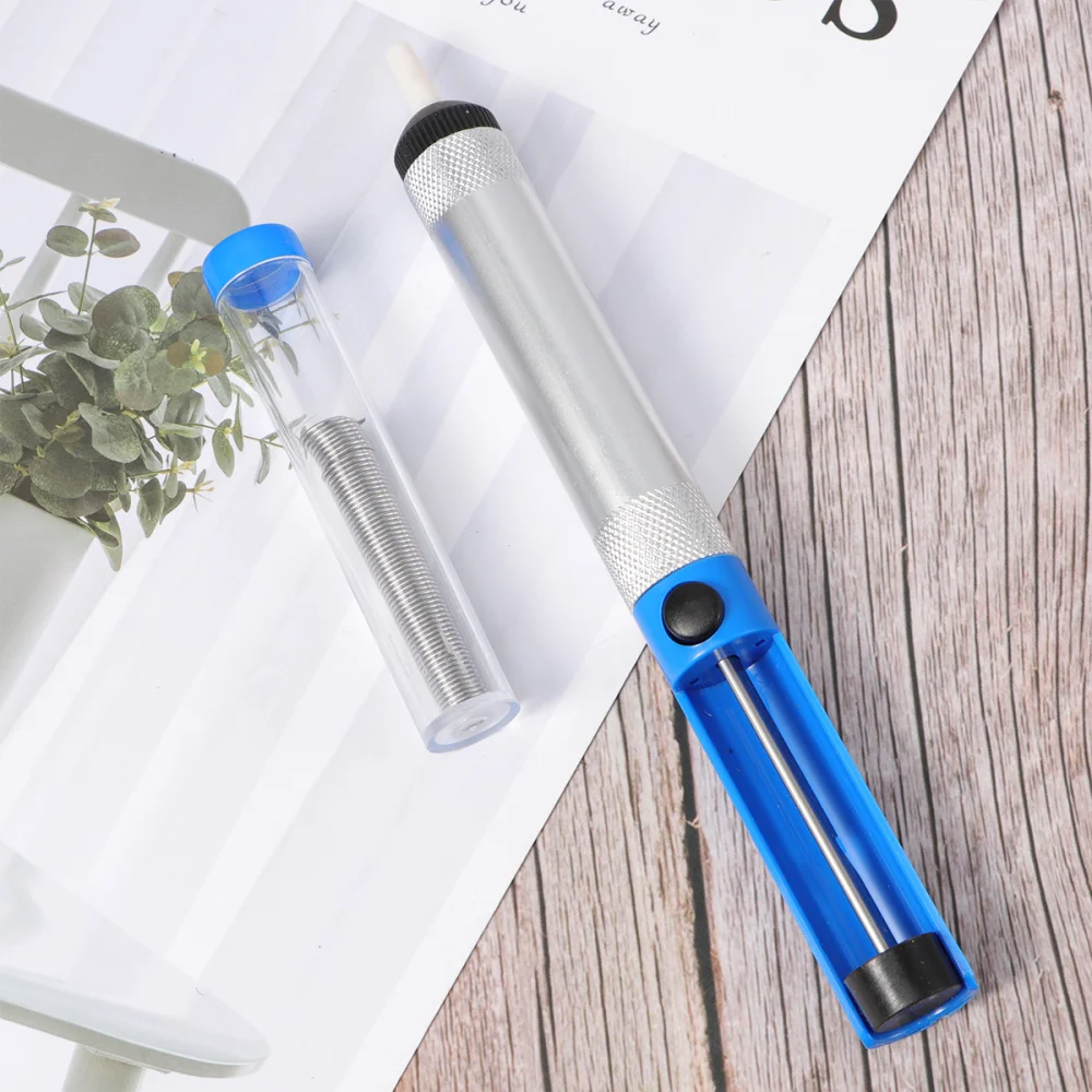 

19pcs 60W Adjustable Temperature Electrical Soldering Iron Kit Thermoregulator Pump Tin Wire Pliers Welding Tools Storage Bag wi