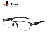 2022 high quality square eyewear frames screwless optical prescription glasses frames men myopia eyeglasses business spectacles
