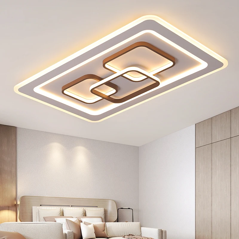 Квадратный/прямоугольный современный светодиодный потолочный светильник для