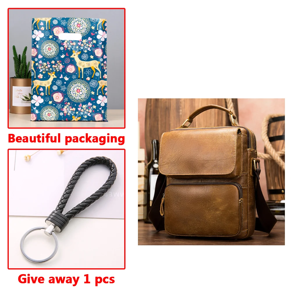 2020 Новая повседневная мужская деловая сумка через плечо из спилка коровьей кожи