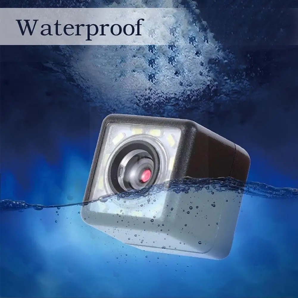 

Автомобильная камера заднего вида K5e8, широкоугольная Водонепроницаемая камера заднего вида с углом обзора 170 градусов, цветная запись при п...