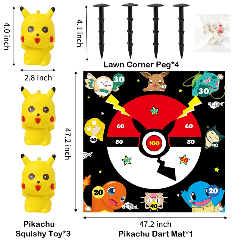 

Cartoon Flarts Lawn Dart Games Throwing Cartoon Squishies Toys On Fabric Score Mat Indoor Outdoor Yard Games for Family & Kids