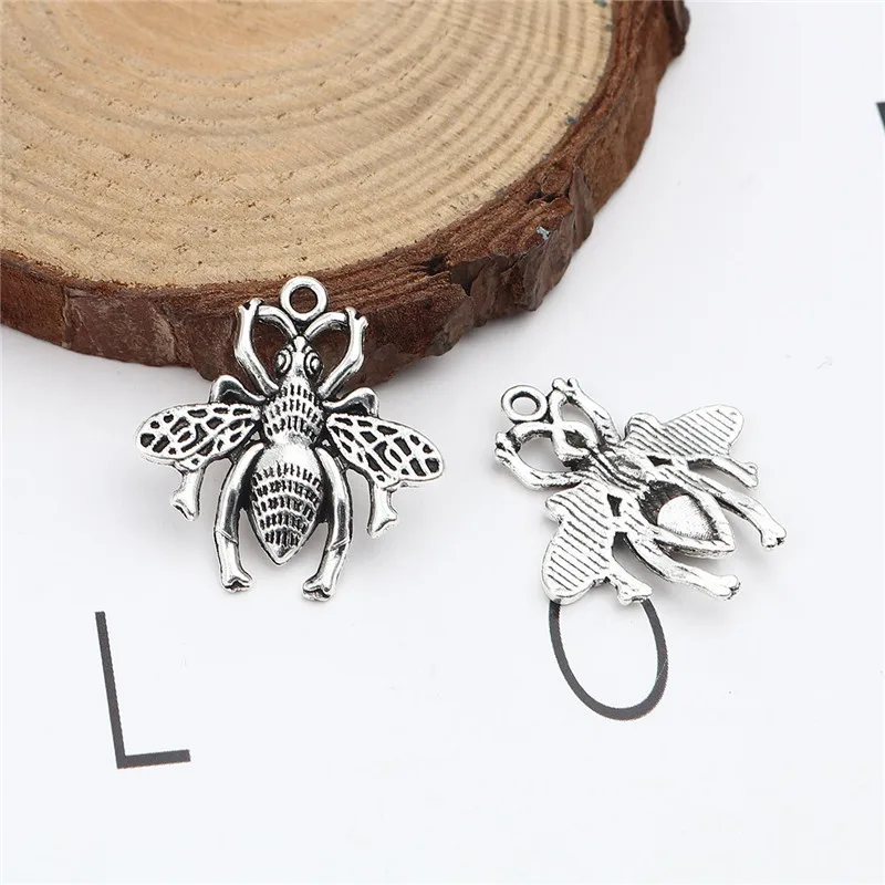 20 шт DoreenBeads Насекомое Подвески пчела животное цинковый сплав Античные