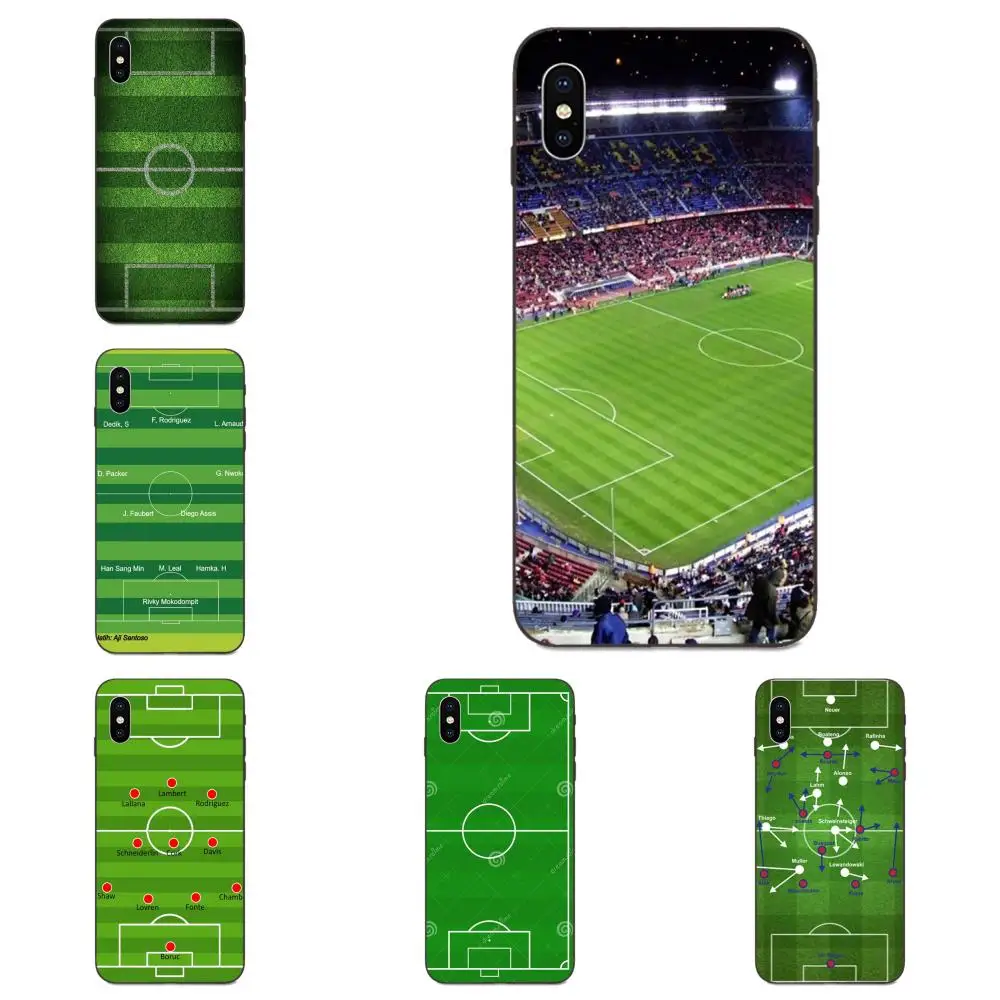 Чехлы для телефонов из ТПУ с зеленым принтом футбольного поля Apple iPhone 11 X XS Max XR Pro 4