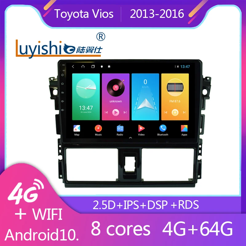 Для Toyota v Vios 2014 2015 2016 авто радио 2Din Android 9 0 10 дюймов мультимедийный плеер Поддержка